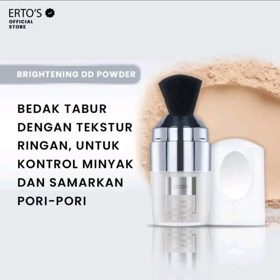 DD Powder Ertos | Bedak Tabur Ertos Compact Lightening