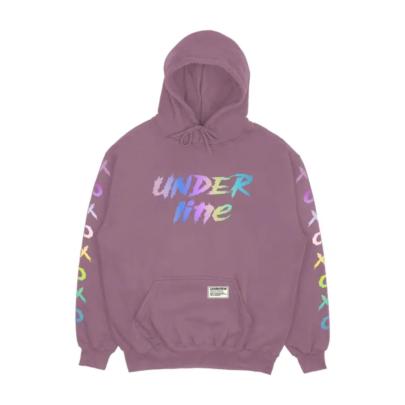UNDERLINE - HOODIE REFLEKTIF MENYALA MOTIF X O X O SIZE M - XXL PRIA WANITA FLEECE TEBAL GRAMASI 280 UNISEX l RAINBOW 6