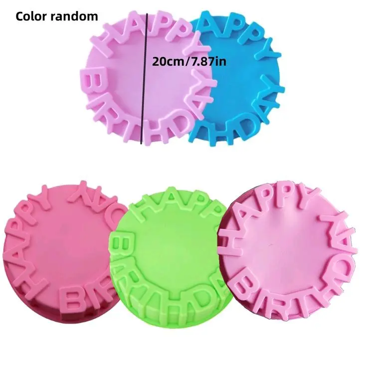 Cetakan Silicone Cetakan Puding Jelly Kue Bolu Tulisan Happy Birthday 2