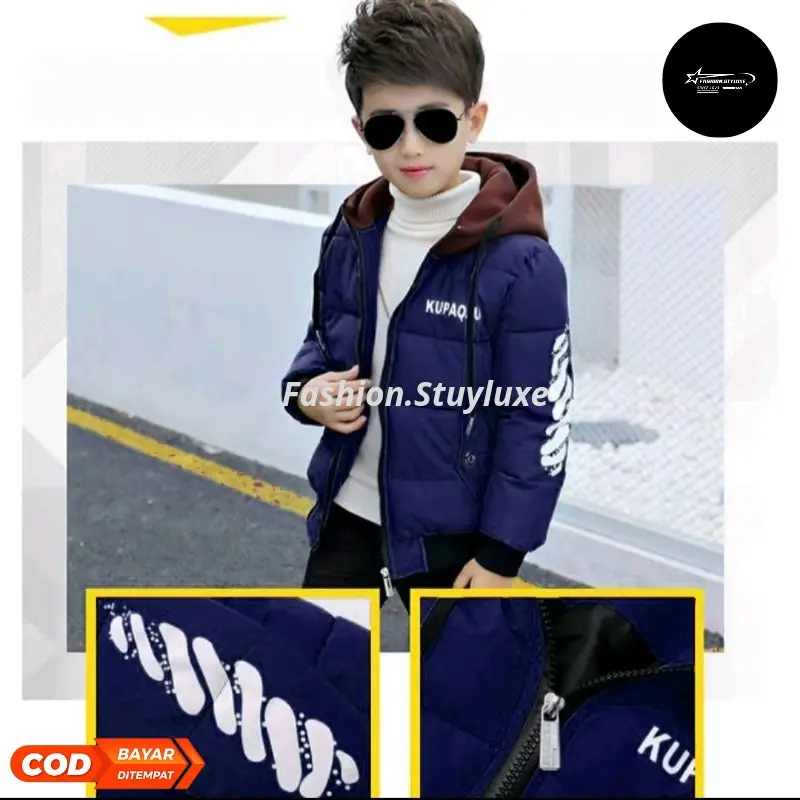 {Bisa COD) Jaket Winter Anak Terbaru Tebal hoodie Musim Dingin/Anti Badai Fashion 6