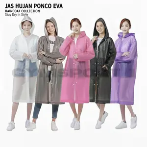 WJO32 JAS HUJAN PONCHO EVA UNISEX TERUSAN DEWASA ANAK