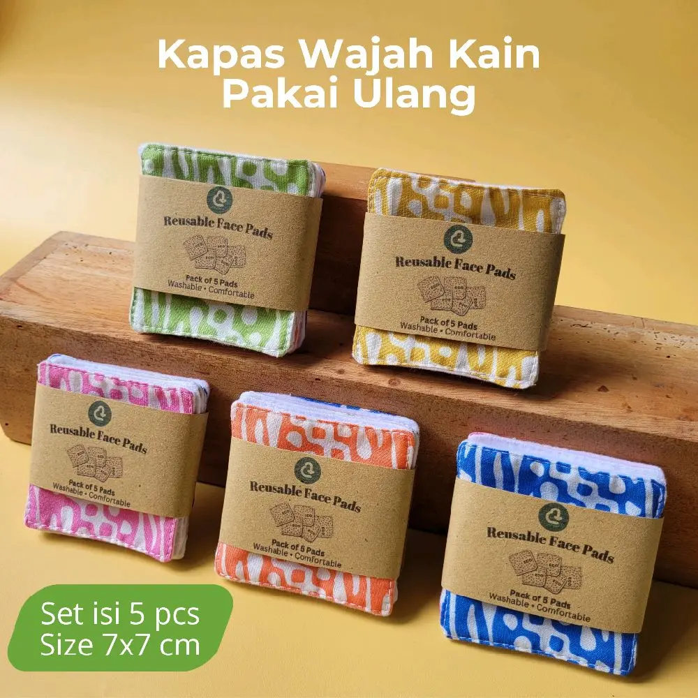 Kapas Kain Cuci Ulang I Kapas Kain Pembersih Wajah I Reusable Cotton Pads