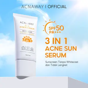ACNAWAY 3 in 1 Acne Sun Serum SPF 50+ PA+++ – Sunscreen Wajah Berjerawat & Sensitif | Facial Protection Mencerahkan & Melindungi Kulit Muka with BHA + BSASM + Ceramide ACNAWAY 3 in 1 Acne Sun Serum SPF 50+ PA+++ – Sunscreen Wajah Berjerawat & Sensitif | Facial Protection Mencerahkan & Melindungi Kulit Muka with BHA + BSASM + Ceramide
