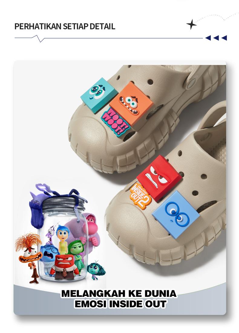 【Disney Penjualan kilat waktu terbatas】【Bebas biaya kirim】POSE Pioneer x Disney  sandal Anti-selip Nyaman Bernapas menambah tinggi badan Sol tebal dalam di luar ruangan bepergian pria dan wanita pasangan Santai canggih kualitas Dingin P2244631 32 33 34