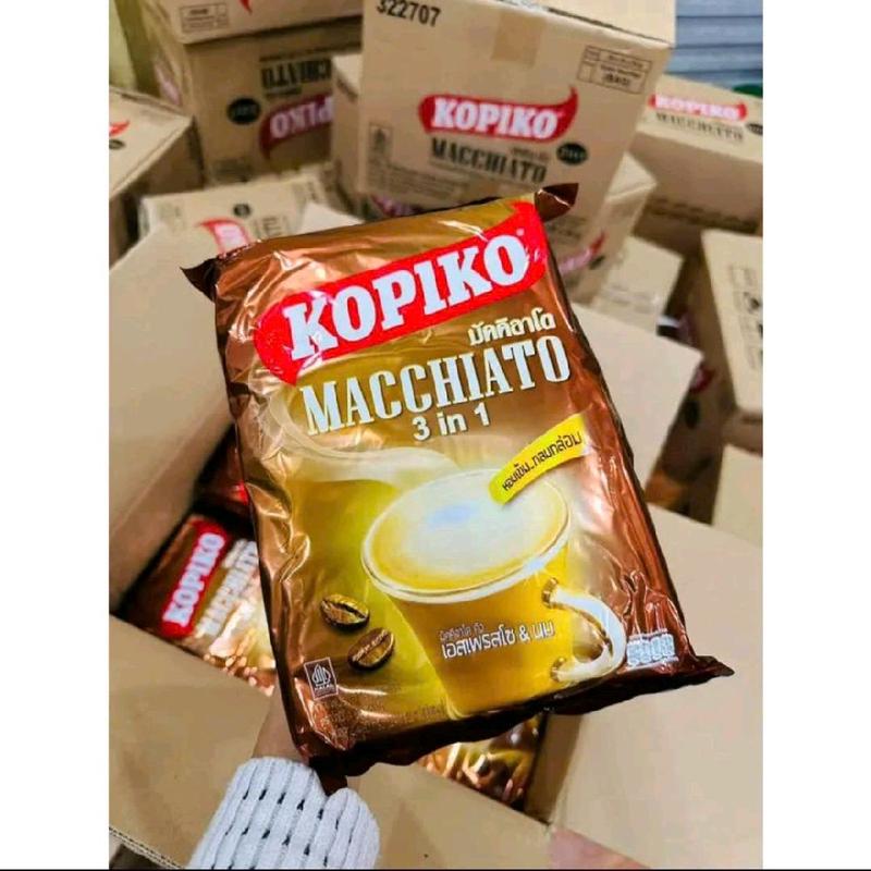 *Mẫu Mới 400G*20 Gói*Combo 2 Bịch Cafe Kopiko Macchiato Thái Lan . Bịch 20 Gói*20 Gam Date Mới T1/2027.( Hàng In Tem Phụ).