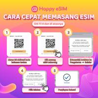 Gambar Happyesim Indonesia esim Roaming Telkomsel/XL Indonesia 3-50GB 3-30Hari | Solusi IMEI Blokir | IPHONE Inter - Total 3GB + Umlimited, 3 Hari dari Happyesim Kota Tangerang 3 Tokopedia
