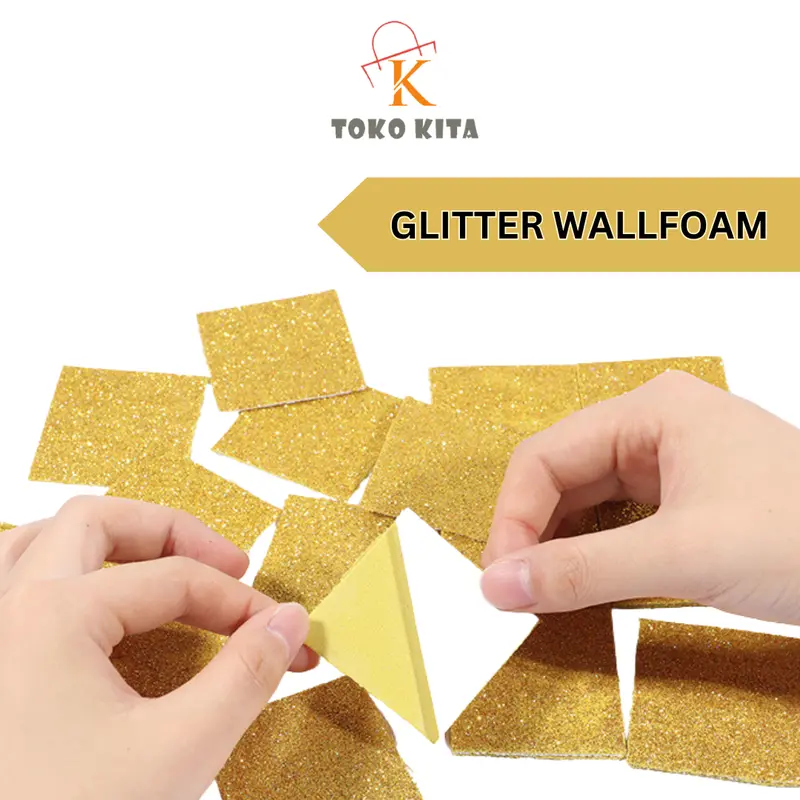 STIKER WARNA GLITTER / AKSESORIS WALLFOAM BATIK STIKER WARNA GLITTER (ISI 8 PCS) 0