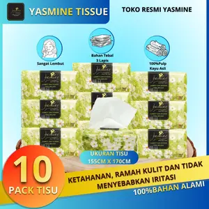 Yasmine Tisu Wajah 6/10 PACK 360 Lembar 3 Ply Lembut Kuat Aman untuk Kulit Sensitif Tisu Kering Murah Promo Tissue Dapur