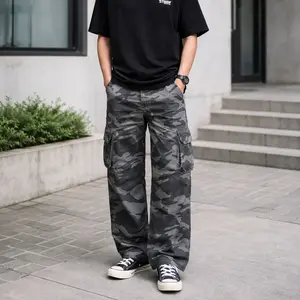 Celana Panjang Skena Cargo Loreng Rusia Army Baggy Pants - Celana Gombrong Unisex sweatpant