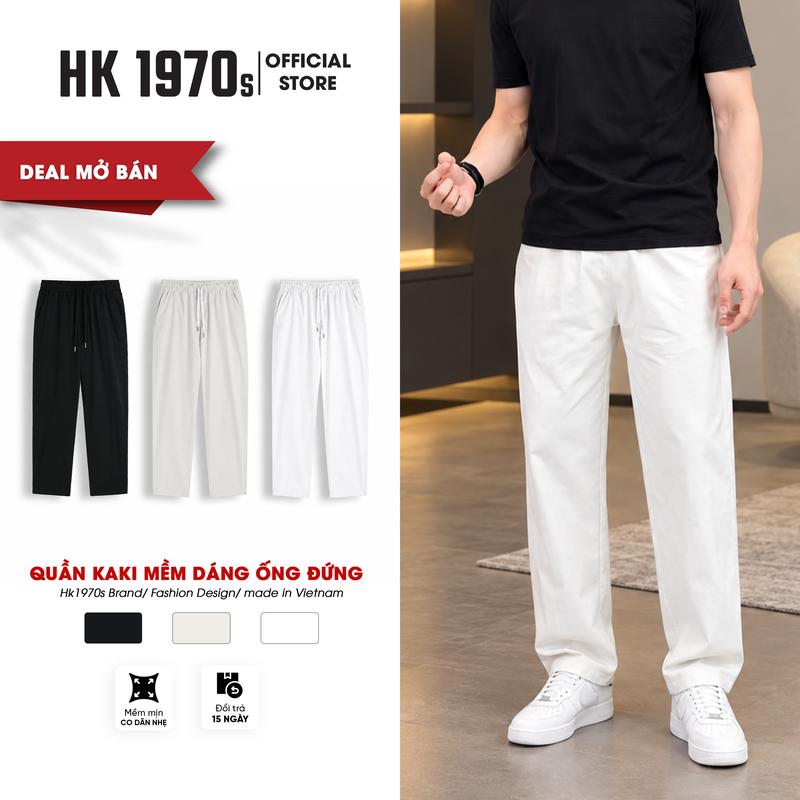 Quần Kaki Nam Dáng Ống Đứng Cạp Chun Vải Kaki Mềm Mịn 290gsm Co Giãn Nhẹ Ống Suông Form Regular Phong Cách Trẻ Trung Năng Động Q254