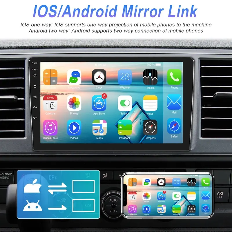 4GB+32GB 8GB+64GB 7/9/10  Inch Android 12 Radio Stereo Mobil  4+32GB  ROM Bluetooth WiFi GPS Navigasi Head Unit dengan Layar IPS 2.5D Android 9 inch Mobil Stereo Radio Car Multimedia MP5 GPS WIFI 2