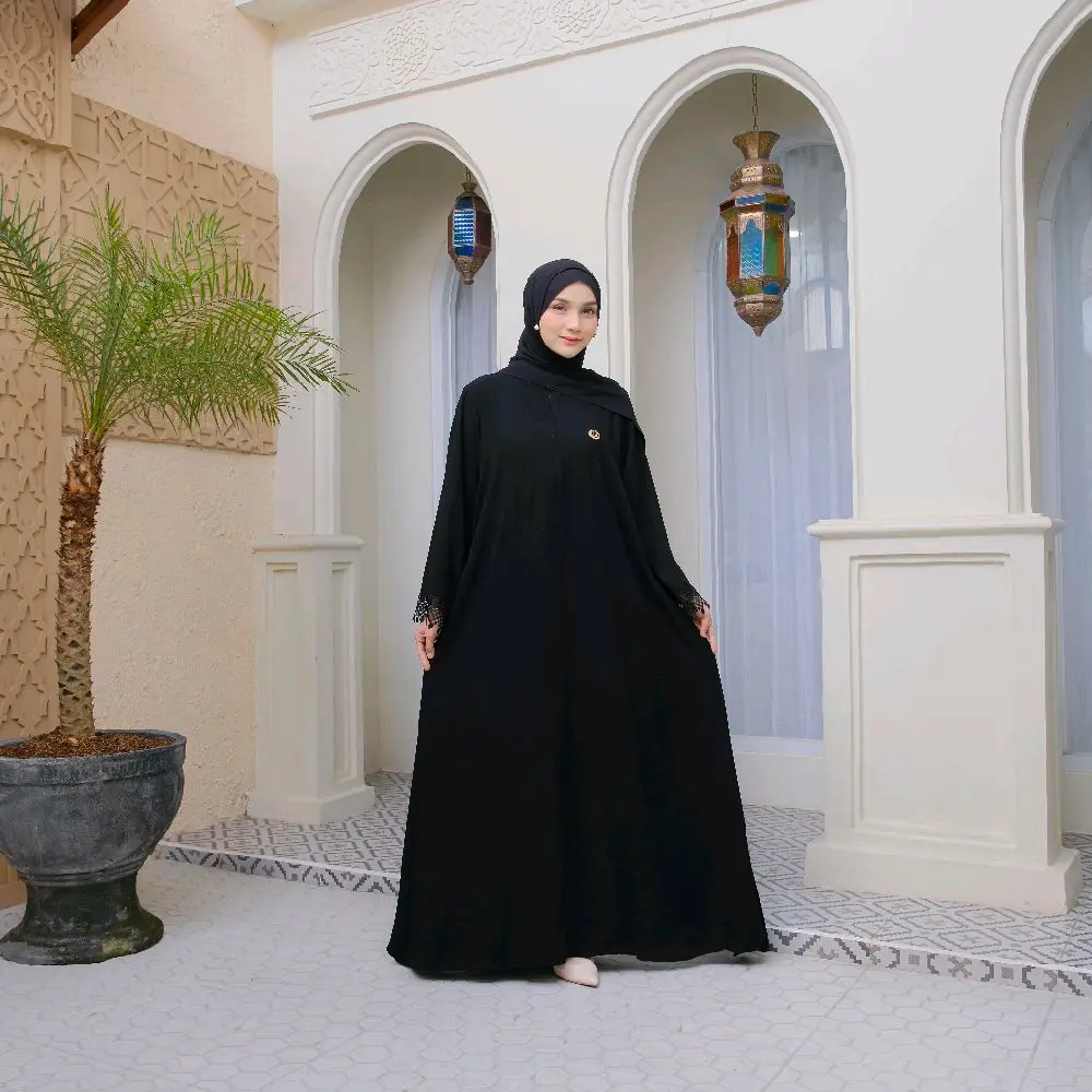 By Dolla - Jannah Abaya Dress - Baju Dress Abaya Wanita Muslim Panjang Nyaman - Abaya Umroh Abaya Haji - Model Terbaru Lebaran 2025