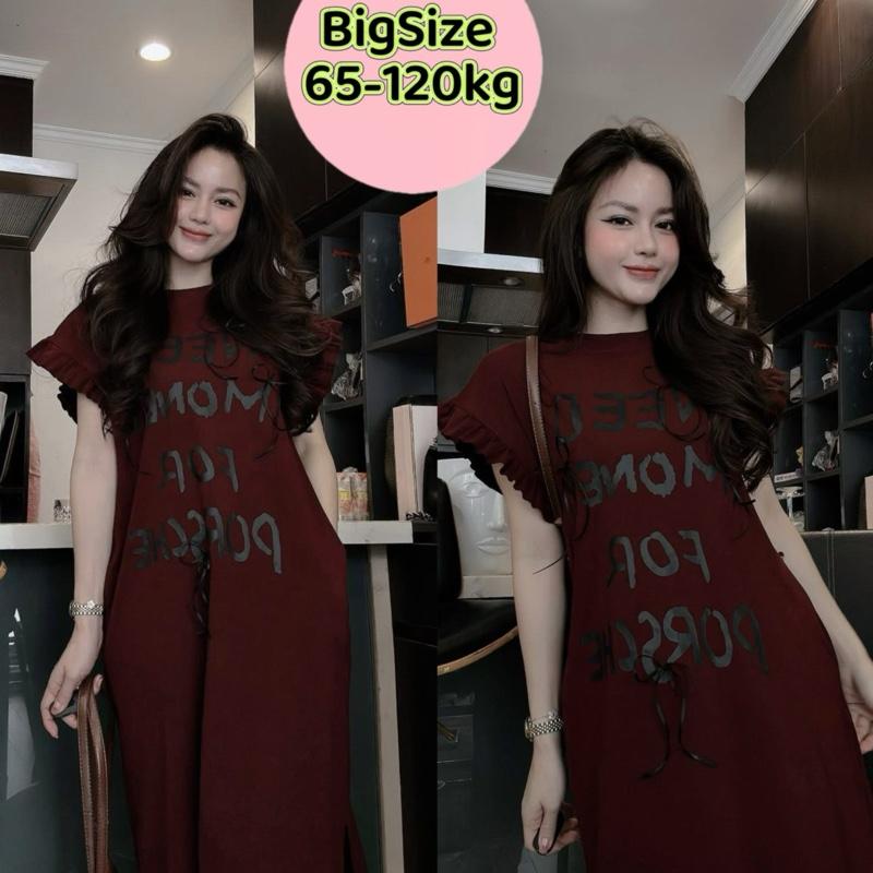 Bigsize 65-120kg Đầm xuông bigsize bầu mặc được 65-110kg . Đầm xuông dài qua gối . Đầm bầu bigsize Thai sản Thai kỳ Thoải mái Thoáng khí Cotton váy suông lụa set đồ