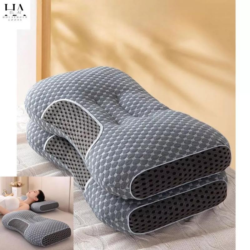 COMBO 2  Công Thái Học Gối Ngủ Chống Đau Mỏi Vai Gáy Gối Spa - Gối Cao Su Non Chống Ngáy Giảm Mệt