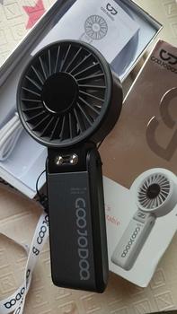 Product Review of GOOJODOQ GFS003 Folding Mini Fan 4000 MAH With Smart LED Screen Display 100 Level Speed - Kipas Mini from F**a 1