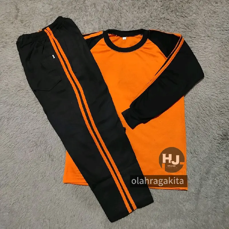 setelan baju olahraga anak sekolah SD tangan panjang 1 5