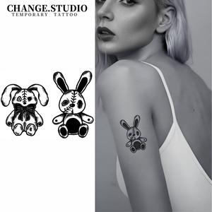 Hình Xăm Tạm Thời, Hai Hình Xăm Thỏ Đồ Chơi, Lâu Trôi 15 Ngày, Không Thấm Nước, Không Lo Bị Ma Sát, Miếng Dán Hình Xăm