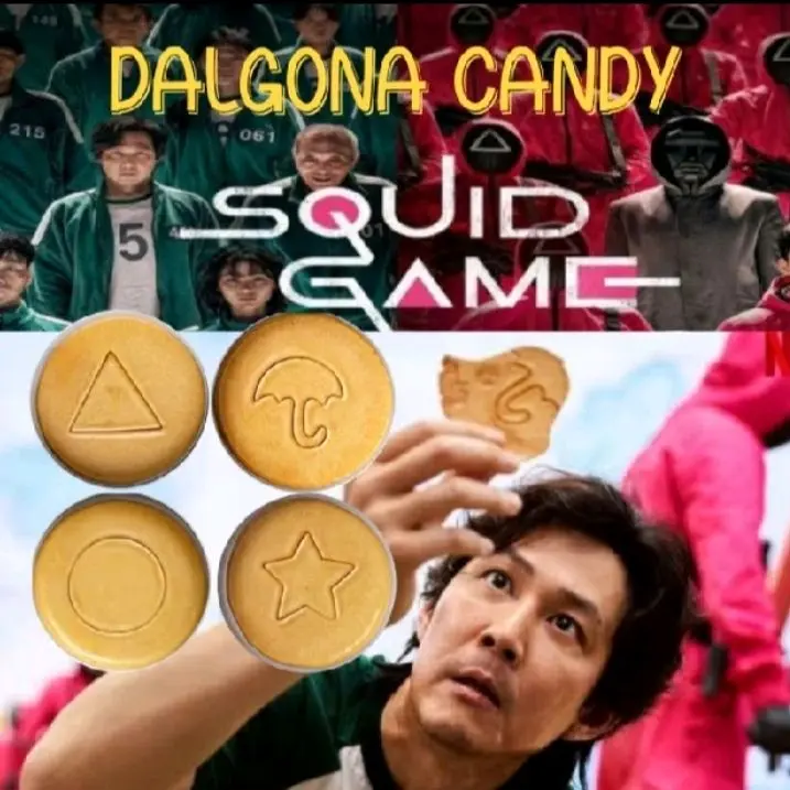 Permen Dalgona Candy - Snack Makanan Ringan - Food Gula Manis Soda Kering Cemilan Lemon