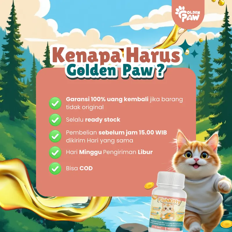 Golden Paw - FishKitty Minyak Ikan Premium Anabul Nutrisi Lezat untuk Bulu dan Imunitas 4