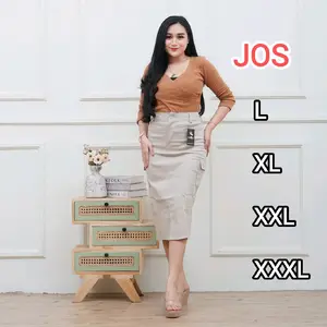 rok kargo 7/8 bahan katun stretch melar adem tidak ada belah tengah nya. .