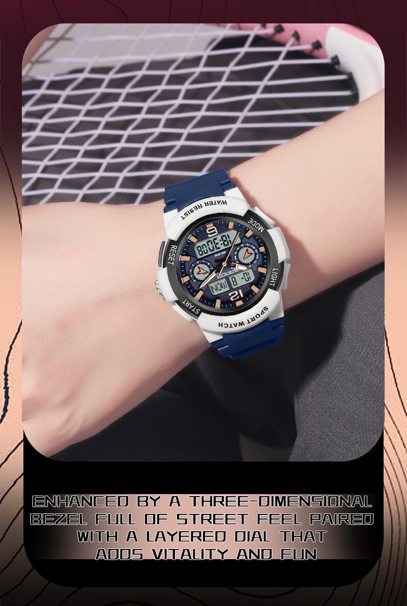 Product Introduction of SS24 Sanda 6188 Men's Fitness Outdoor Sports Watch Student Fashion Sports Waterproof Watch, Electronic Watch 25