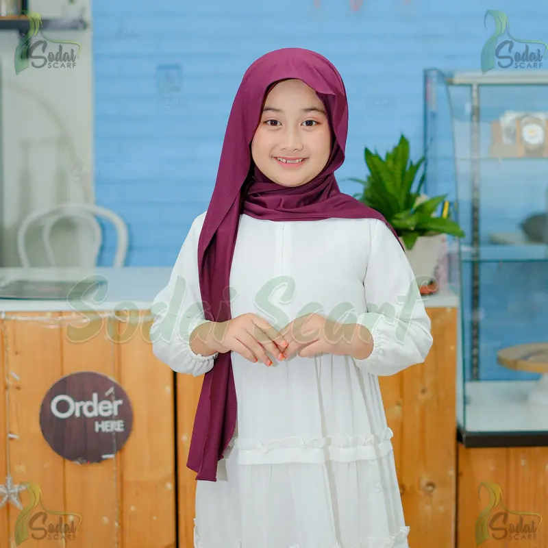 Pashmina Instan Inner Leher Anak Remaja 7-13 tahun Jersey Premium 6