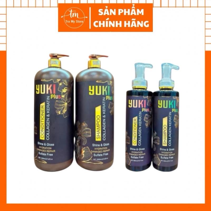 4000ML cặp Dầu cặp gội xả phục hồi Keratin Yuki plus