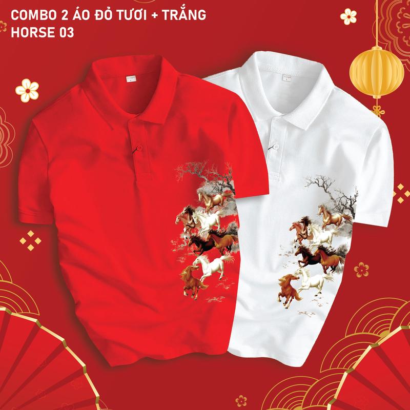   SẢN PHẨM MỚI  ÁO TẾT 2026 Polo Horse 3 Unisex nam nữ chất liệu cao cấp phong cách trẻ trung 