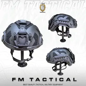 Helm Tactical scorpion hitam tali putar Lvl 3A