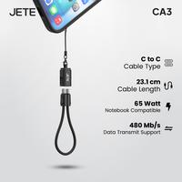 Gambar Kabel Data JETE CA3 Kabel Charger Keychain USB Type C to C 65W Fast Charging Cable Kabel Cas Lanyard Tali Gantung For iPhone Android - Black, Kabel Jete CA3 Type-C to Lightning  dari Doran Gadget Official Store Kota Administrasi Jakarta Pusat 1 Tokopedia