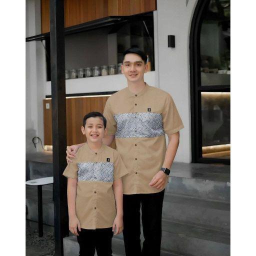 Product Introduction of Baju koko cople ayah anak terbaru pakaian muslim pria dewasa dan anak koko kurta lebaran simple elegan lembut halus baju koko lengan pendek 24