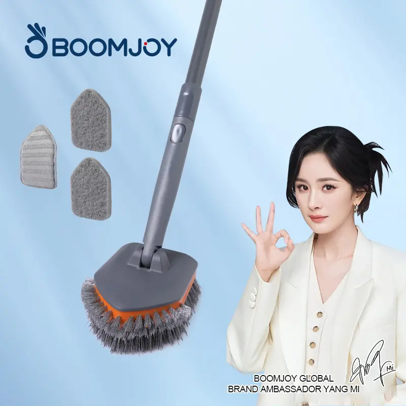 BOOMJOY Hadiah ramadan Penyikat Multifungsi dengan pegangan panjang  Untuk membersihkan bak mandi, shower, dan cermin 0