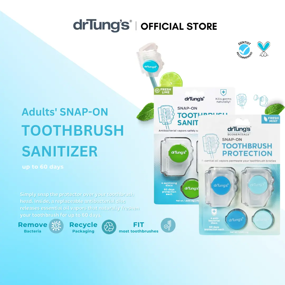 drTung's Adult Toothbrush Sanitizer 2pcs Pack - Toothbrush Protection