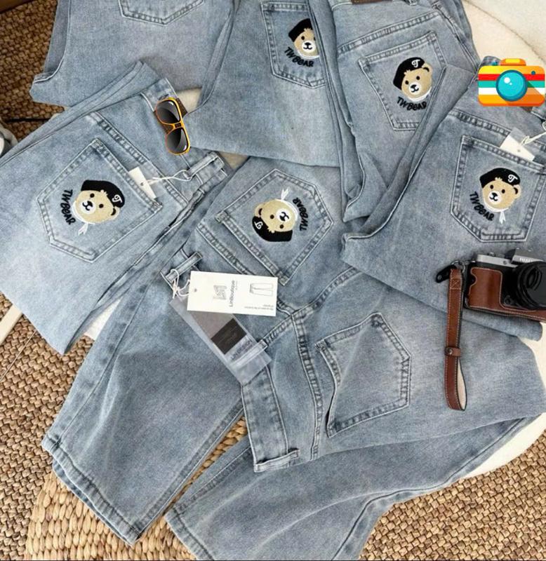 [ BẢN NẤM LÙN VÀ BẢN THƯỜNG ] QUẦN JEAN SUÔNG THÊU GẤU CẠP CAO LƯNG CAO HACK DÁNG HOTTREND