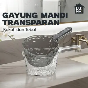 Gayung Mandi Transparan Motif Kristal Aesthetic Kokoh Tebal Premium Wadah Air Serbaguna