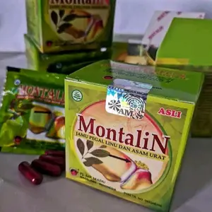 Jamu montalin kapsul obat asam urat berkualitas organik 10 sachet