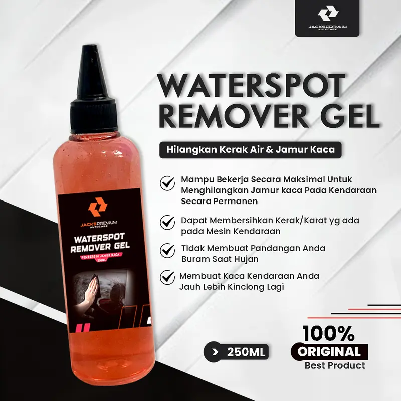 Watersport Remover Gel - Efektif Hilangkan Kerak Air dan Jamur Kaca Pada Kendaraan - Jacks Premium 0