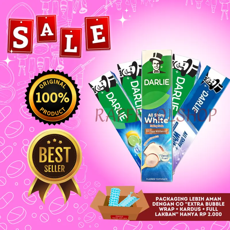DARLIE ALL SHINY WHITE 140 GRAM PASTA GIGI MEMUTIHKAN DAN MEMBERSIHKAN MULUT 0