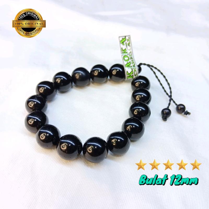 Gelang  Kayu Kokka Asli Model Bulat 12mm untuk Dewasa - Bracelets Aksesoris Elegan wapak gelang kaokah tangan 3