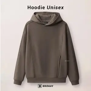 BROGUY Hoodie Pria Wanita Unisex Fleece Tebal Premium