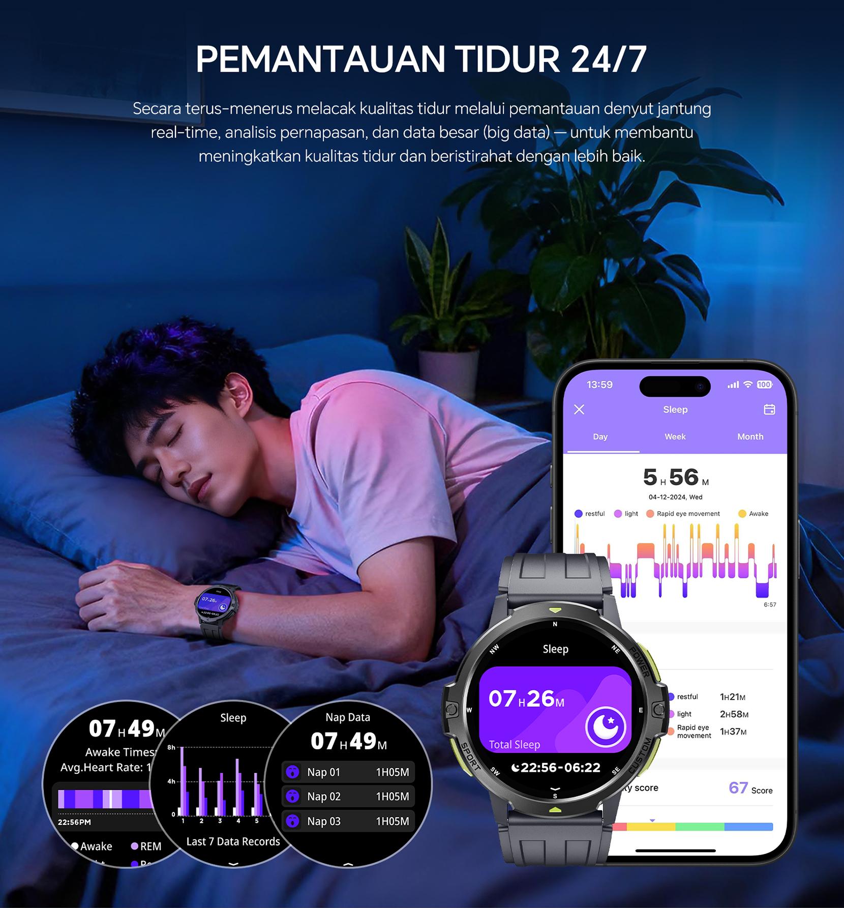 【Peluncuran Produk Baru】Citijungle GPS Smartwatch APEX1, 1.46‘’ Layar IPS Resolusi Tinggi, Dilengkapi GPS dan Giroskop Enam Sumbu, Tahan Air hingga 20 Meter (2ATM), Fitur Cerdas, Daya Tahan Baterai Super Lama, Koneksi Bluetooth.