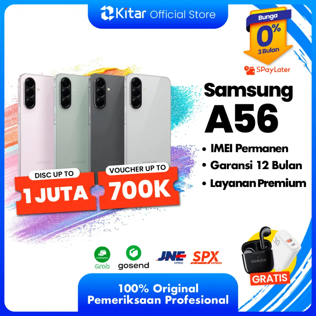 [Secondhand] Samsung A56 Second Resmi ex SEIN Beacukai IMEI Permanen 100% Original FULLSET 256GB