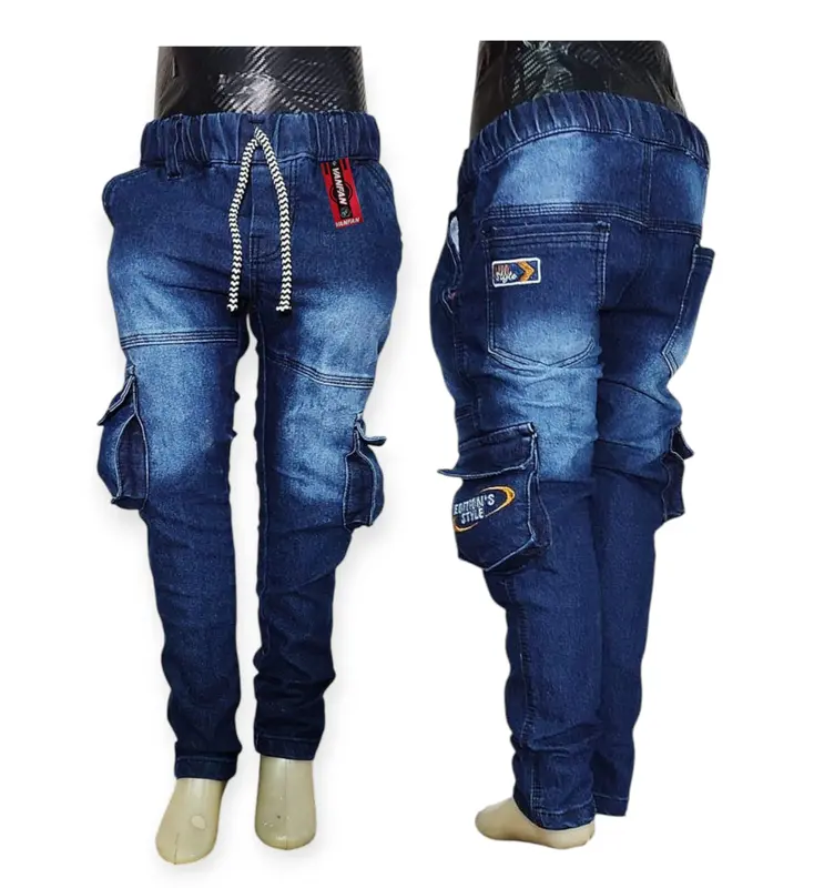 Celana Panjang Jeans Snow anak laki-laki 3 s/d 15 tahun terbaru Vanfan Biru Fashion 1