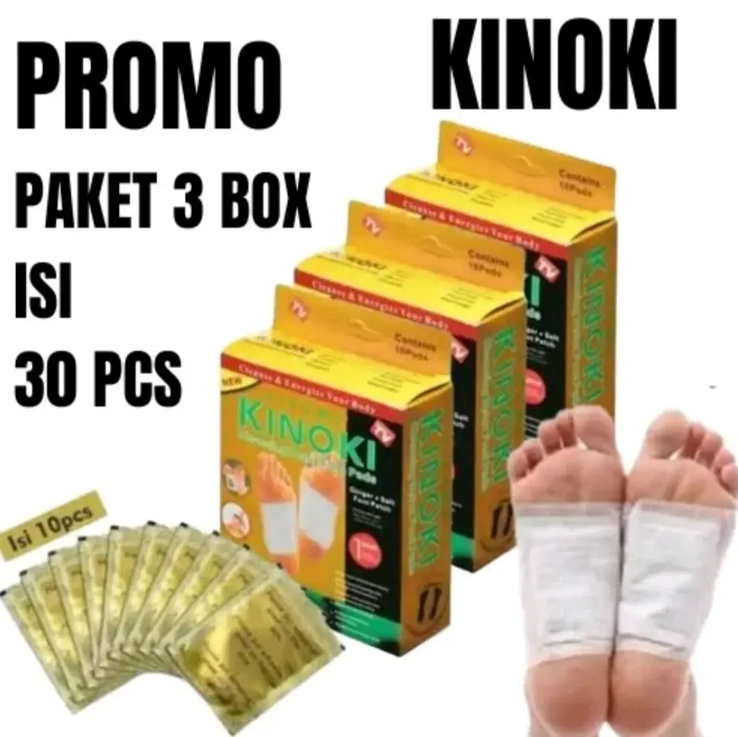 Paket Promo 3 Box Koyo Kinoki Gold Isi 30 Pads Detok Alami Tubuh Foot Patch