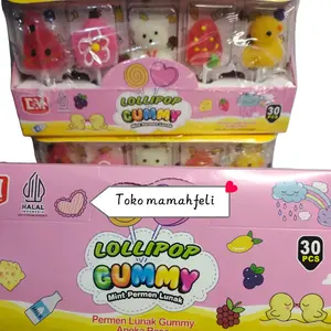 PERMEN LOLLIPOP GUMMY MINT PERMEN LUNAK ANEKA RASA 1PACK ISI 30 Candy Makanan Mint Anggur Apel Jeruk Manis Nanas Strawberry Food Snack
