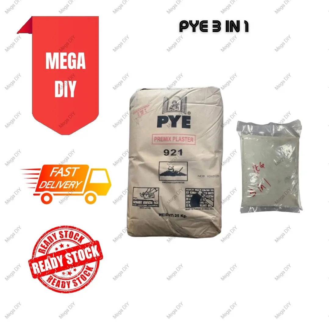 [1KG] 3 In 1 Cement Ready Mix Simen Sedia Campur Pre Mix Plaster PYE