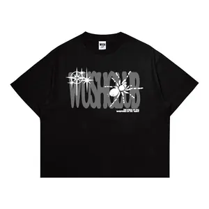 WUSH CLUB BOXY FIT TEE BAJU KAOS DISTRO PRIA WANITA OVERSIZE COTTON COMBAD 24S WHIS HITAM