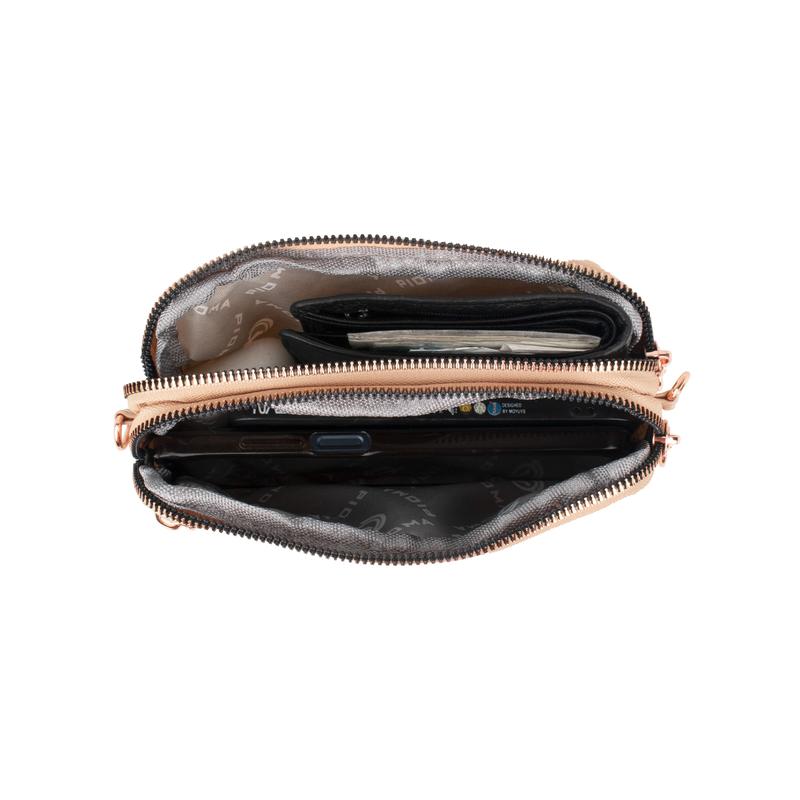 EMEVELE PIOMA CELINA ROSE GOLD DOMPET HP 3 RES / DOMPET WANITA / DOMPET SELEMPANG / DOMPET NYLON / 4