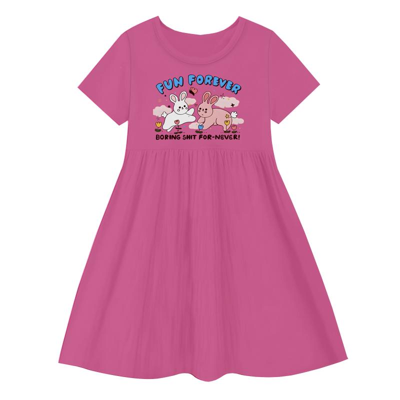 Luwi Kids Dress Kerut Anak Perempuan Gambar Fun Forever Fashion 4