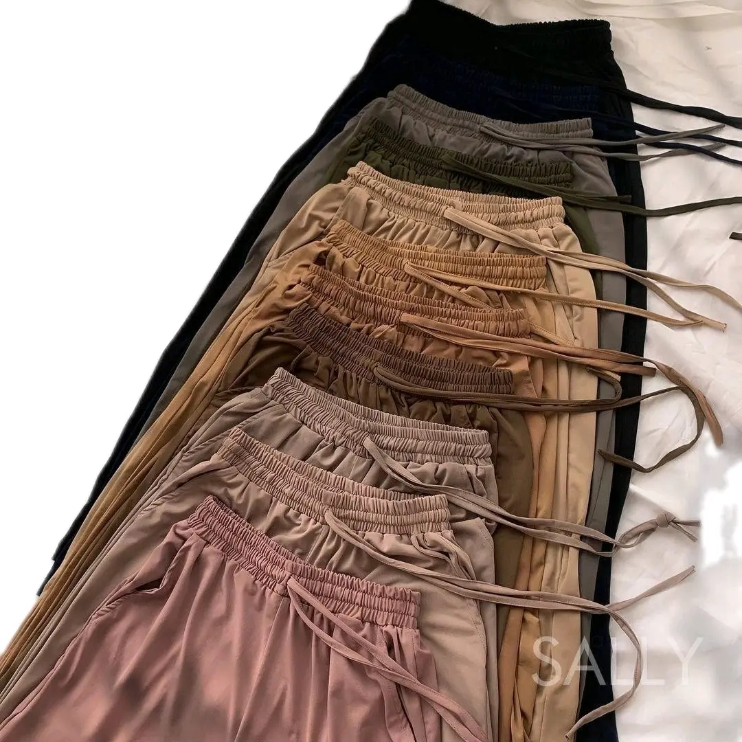 KULOT FASHION JUMBO KEKINIAN - KULOT TALI SERUT BASIC MOSCREPE JUMBO - CULLOTE FASHIONABLE Melar Panjang Wanita Celana